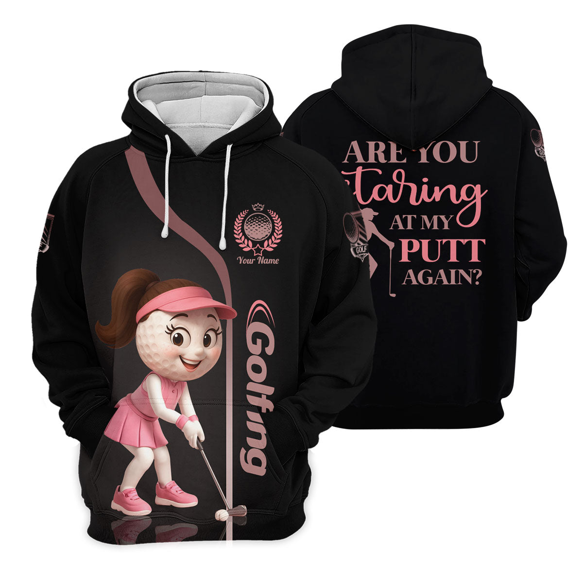 Are You Staring At My Putt Again Custom Womens Golf Polo ShirtLadies Golf Shirts, Womens Golf Clothes
