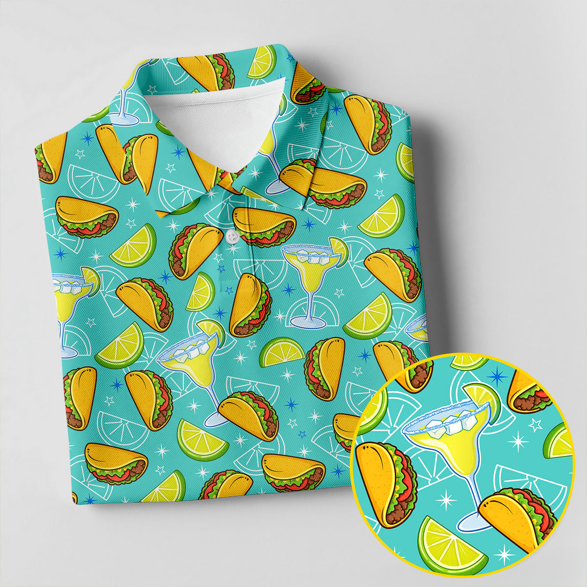 Cocktail Margarita Taco Women's Polo Shirt, Cinco De Mayo Celebration Fiesta Ladies Golf Shirt
