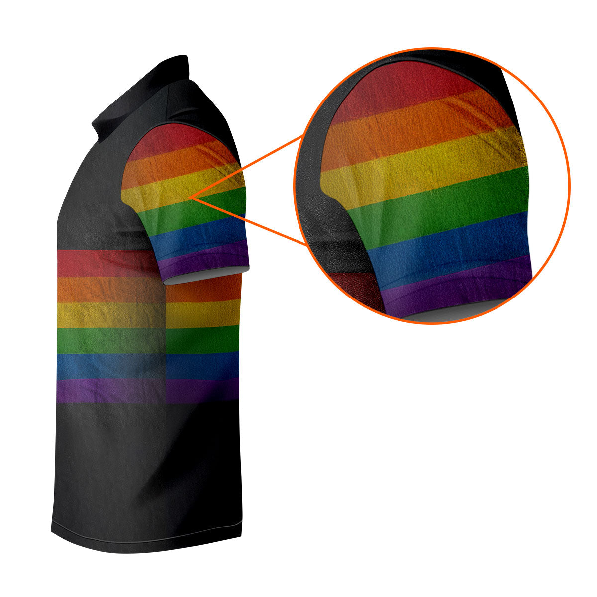 Pride Rainbow Flag Retro Golf Shirt, LGBTQ Month Polo Shirts For Men, Golf Shirts For Men