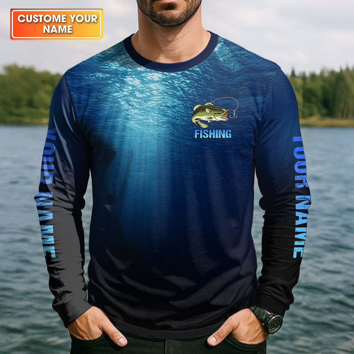 I Like Fishing And Maybe 3 People, Personalized Fishing Shirt, Fishing UPF Shirts, Funny Fisherman Gift