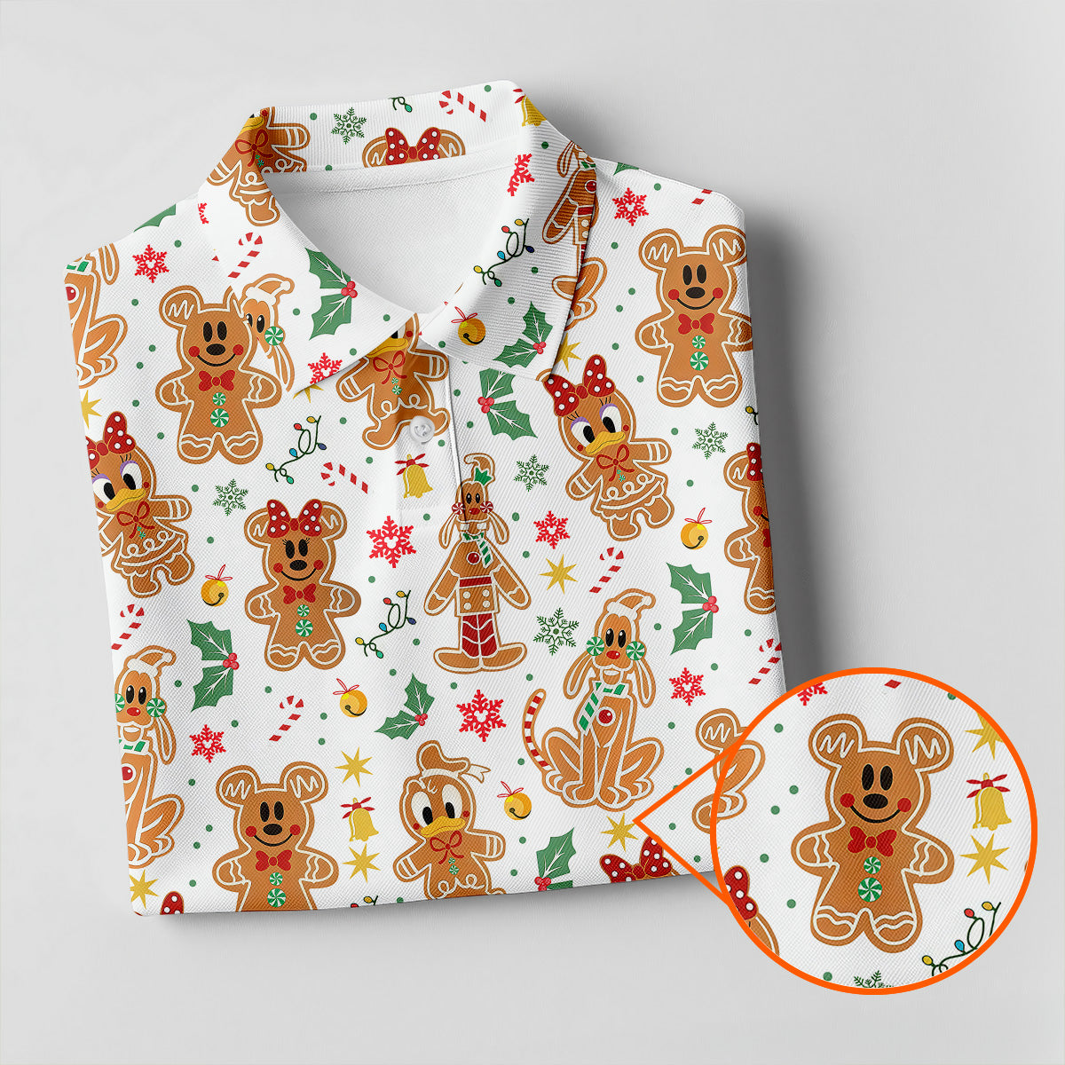 Funny Gingerbread Christmas Golf Shirt, Cute Women's Golf Clothes, Ladies Golf Shirts, Christmas Golf Gift