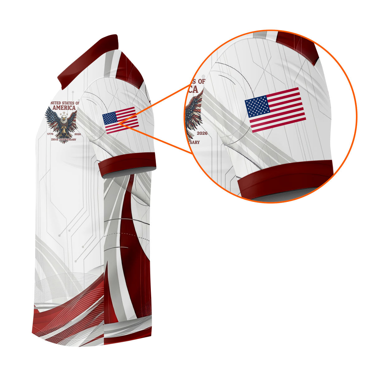 Vintage America 250 Eagle Golf Polo Shirt, Golf Shirts For Women, Women’s Golf Polo