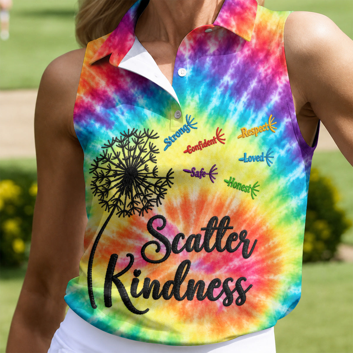 Scatter Kindness Suicide Awareness Polo Shirt, Womens Golf Tops, Golf Polo For Women