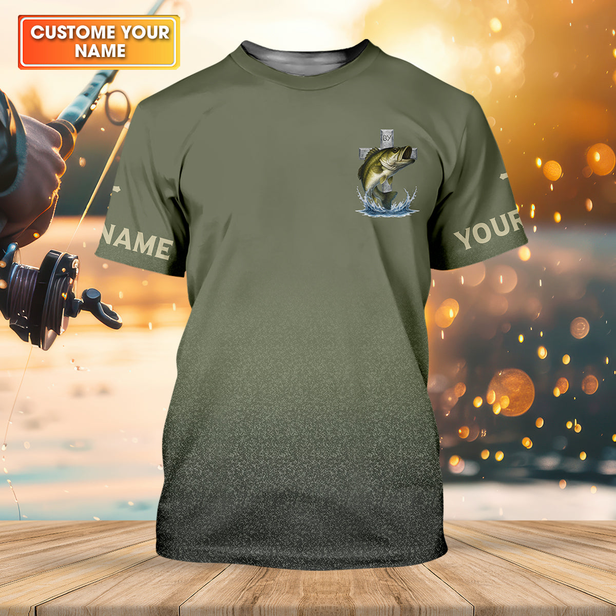 Hooked By Grace Caught By Faith Cross Christian Fishing UPF Shirts, Fishing Shirts For Men