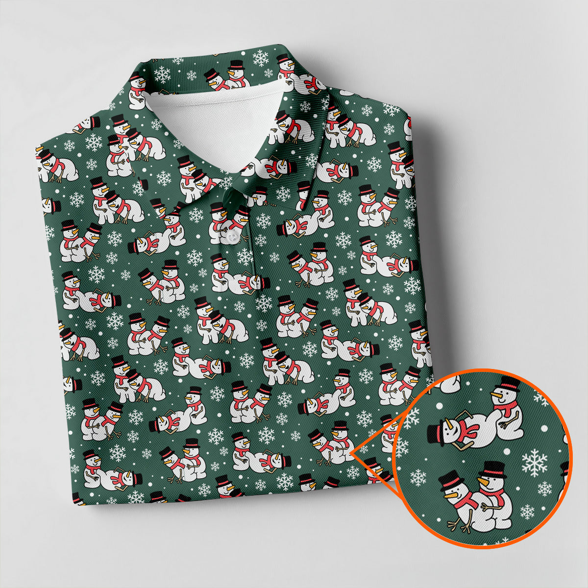 Naughty Snowman Green Golf Shirt, Christmas Golf Shirt, Fun Golf Shirts For Men, Polo Shirts For Men