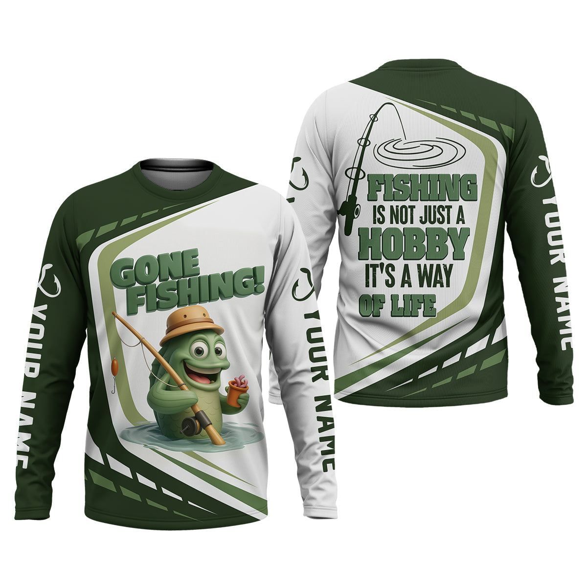 Gone Fishing, Fishing Is Not Just A Hobby, It's A Way Of Life SPF Shirts, Fishing Shirts For Men, Fisherman Gift