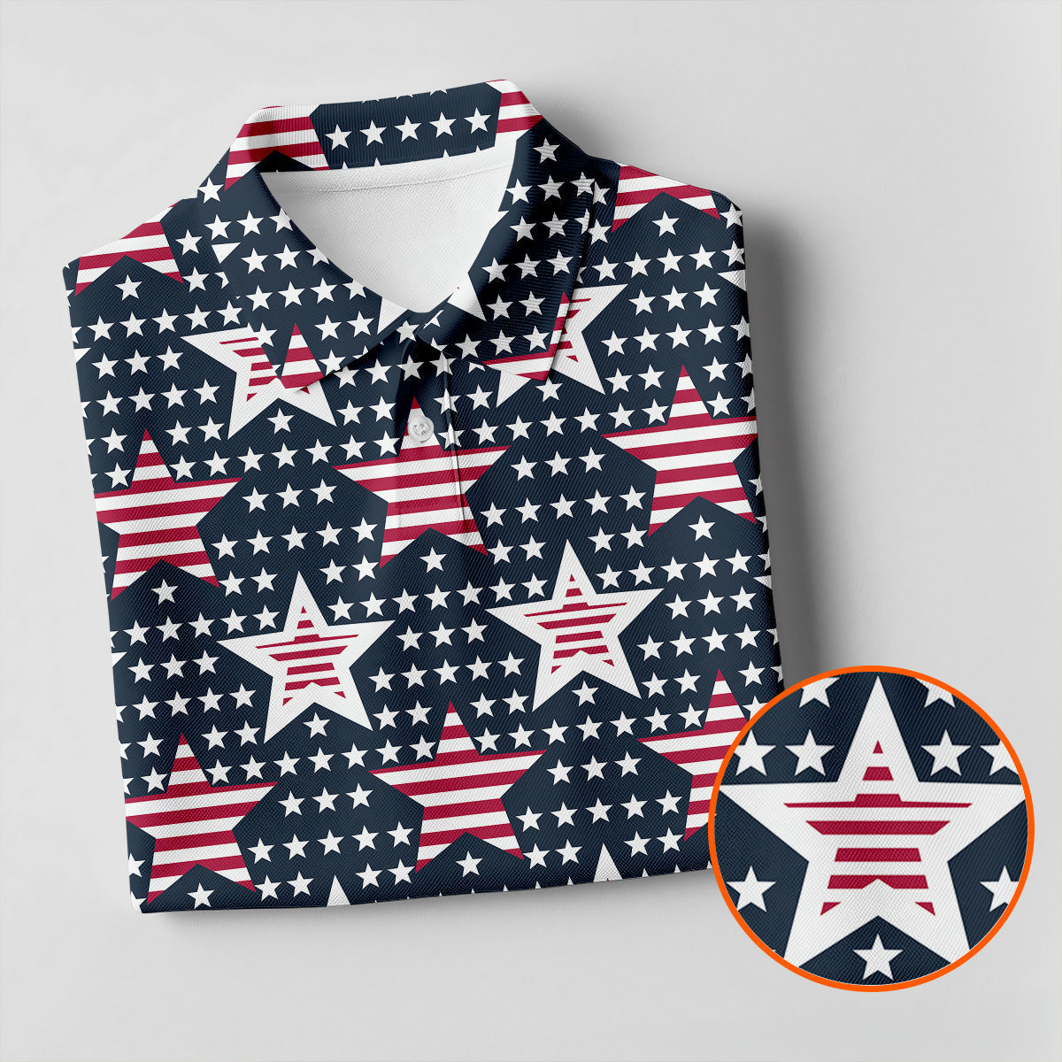 Red And White Stripe Stars Seamless Pattern 250th Anniversary Golf Shirt For Women, Patriotic Golf Shirt