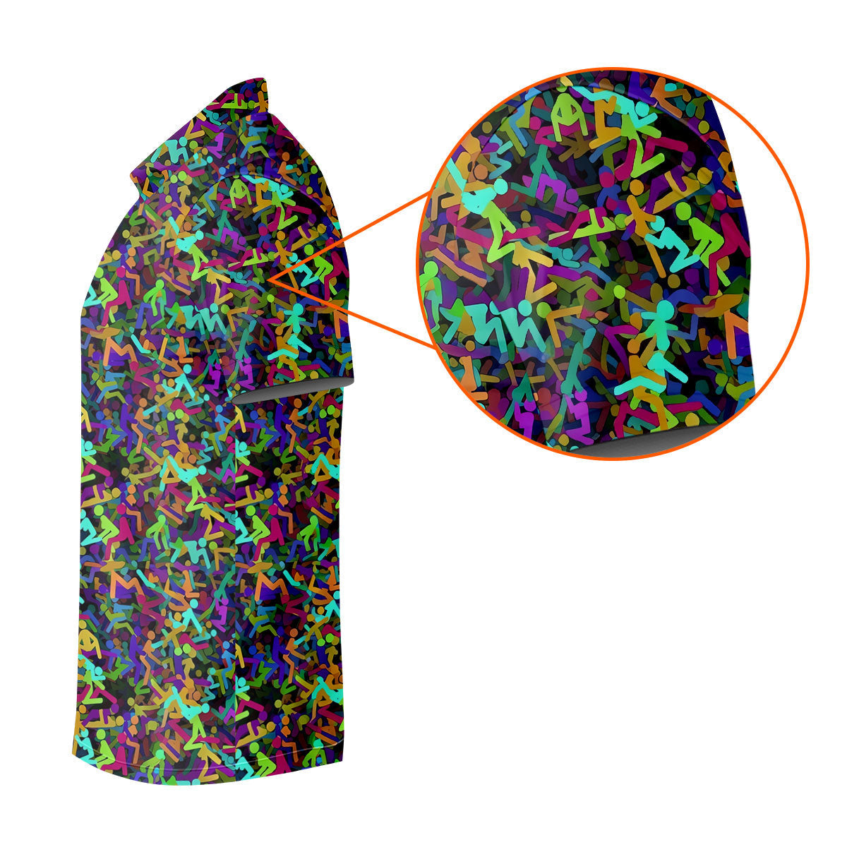 Colorful Abstract Golf Pattern Polo Shirt, Mens Golf Shirts, Hawaiian Golf Shirt