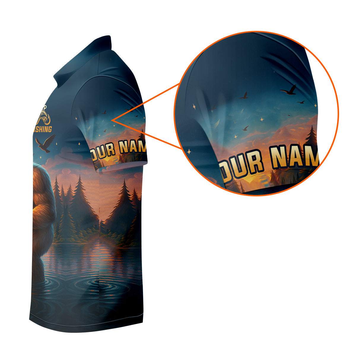 The Best Things In Life Are Wild And Free Funny Bigfoot Fishing SPF Shirt For Men, Gift For Fisherman