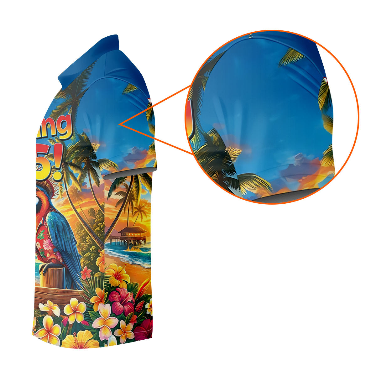I'm Not Waiting Til 5 Funny Parrot Hawaiian Golf Shirt, Men's Golf Shirt, Polo Shirts For Men