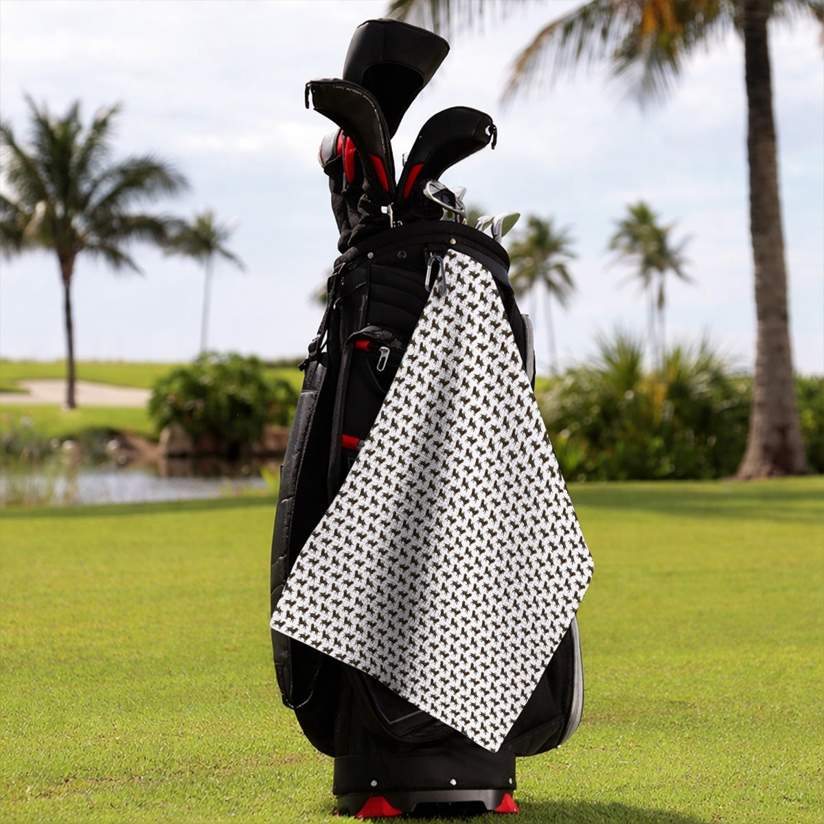 Chocolate Labrador Golf Towels, Funny Dog Golf Towel, Labrador Lover Gift