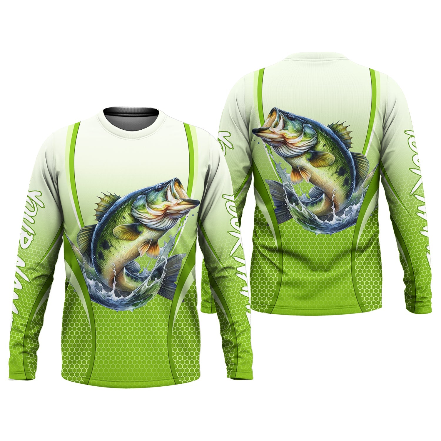 Largemouth Bass Fishing, Hooded UPF Shirt, Long Sleeve Fishing Shirts, Best Fishing Gifts