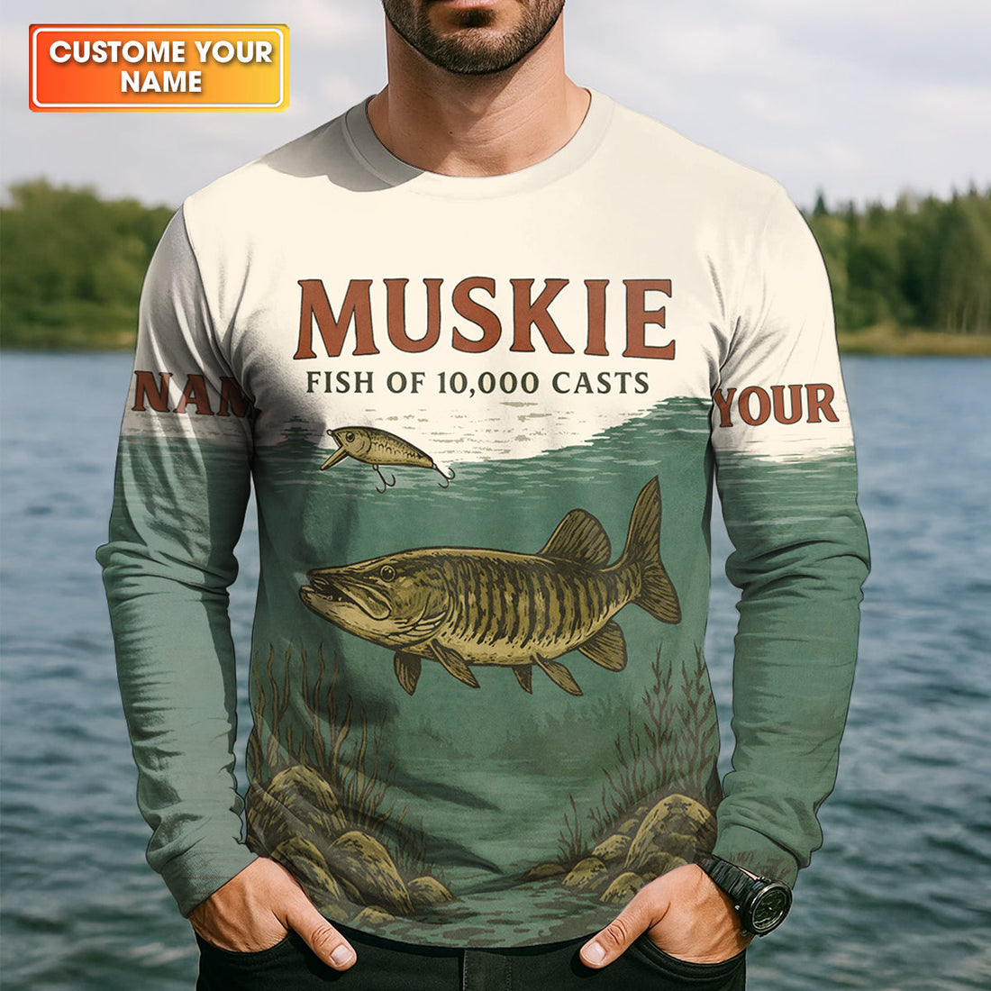 Muskie Fish Of 10000 Casts Vintage Fishing Shirt, Fishing UPF Shirts, Fishing Shirts For Men