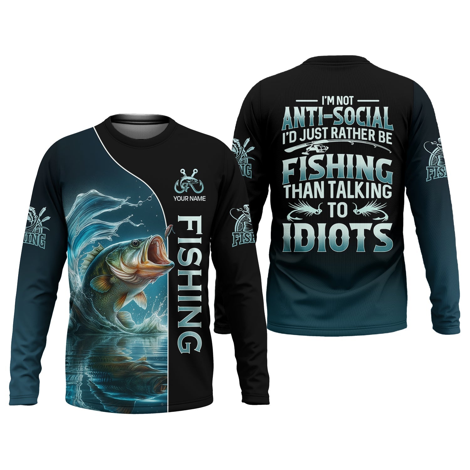 I'd Rather Be Fishing SPF Shirt, Funny Fishing Shirt, Long Sleeve Fishing Shirts, Gift For Fisherman