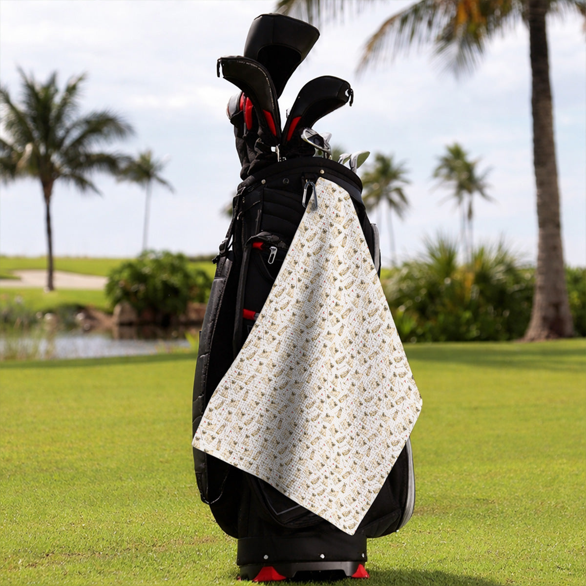 Funny Pug Golf Towel, Pug Pattern Golf Towels, Crazy Golf Gift For Golfer
