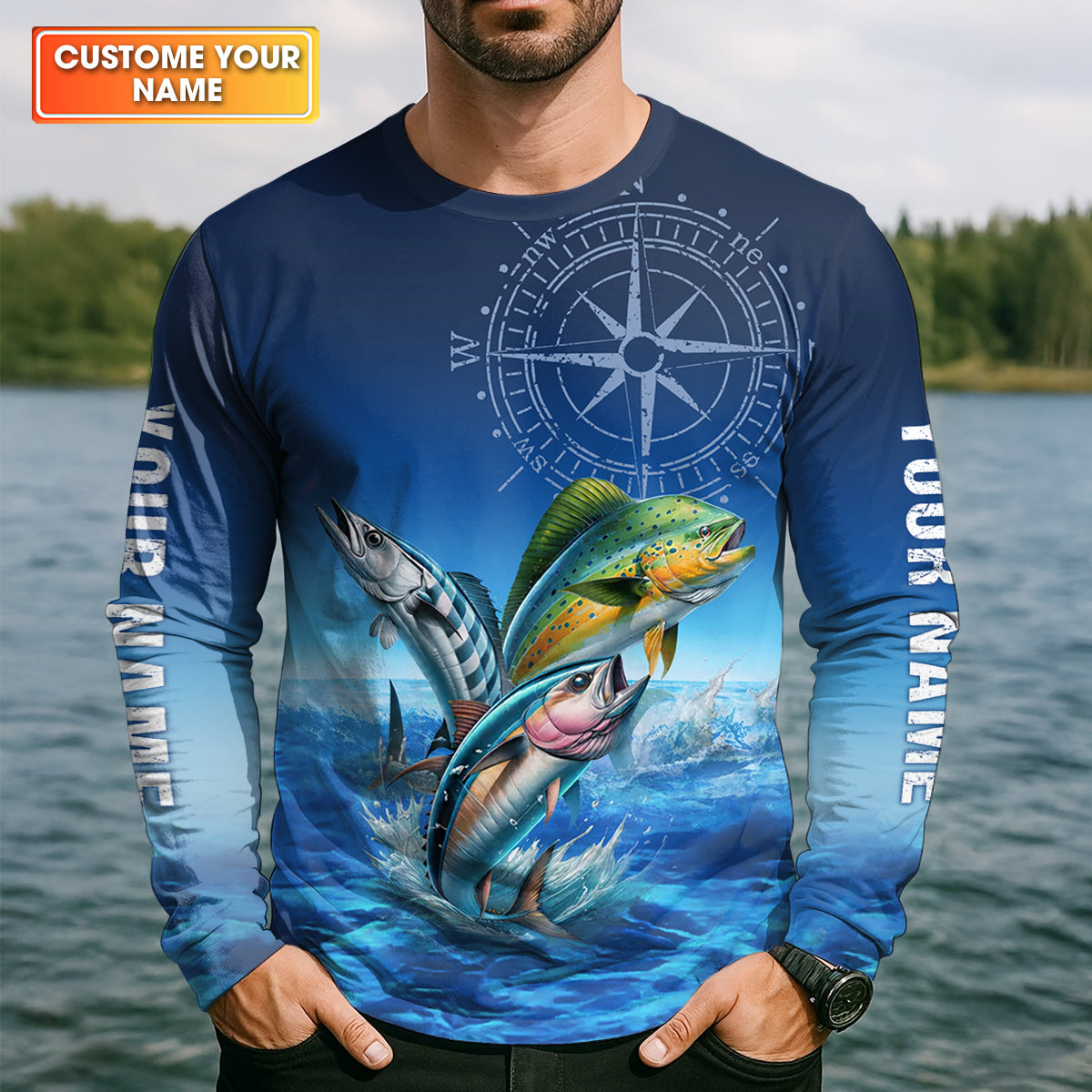Eat Drink Fish Repeat Funny Fishing Shirt, Fishing UPF Shirts, Fishing Shirts For Men