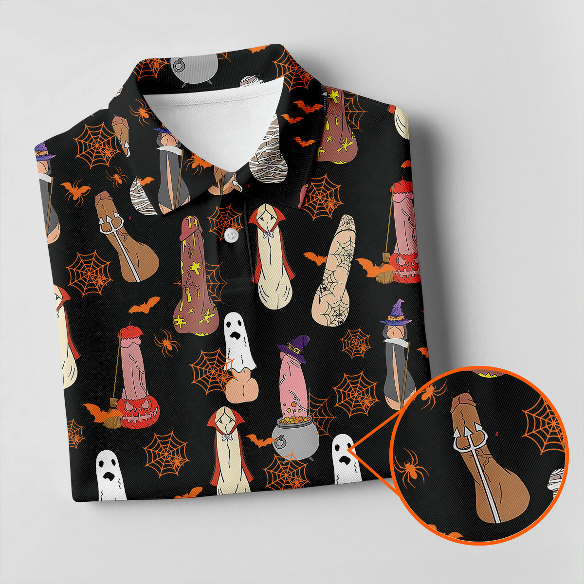 Funny Dirty Black Halloween Golf Shirt, Fun Women's Golf Shirts, Halloween Gift Idea, Ladies Golf Polos