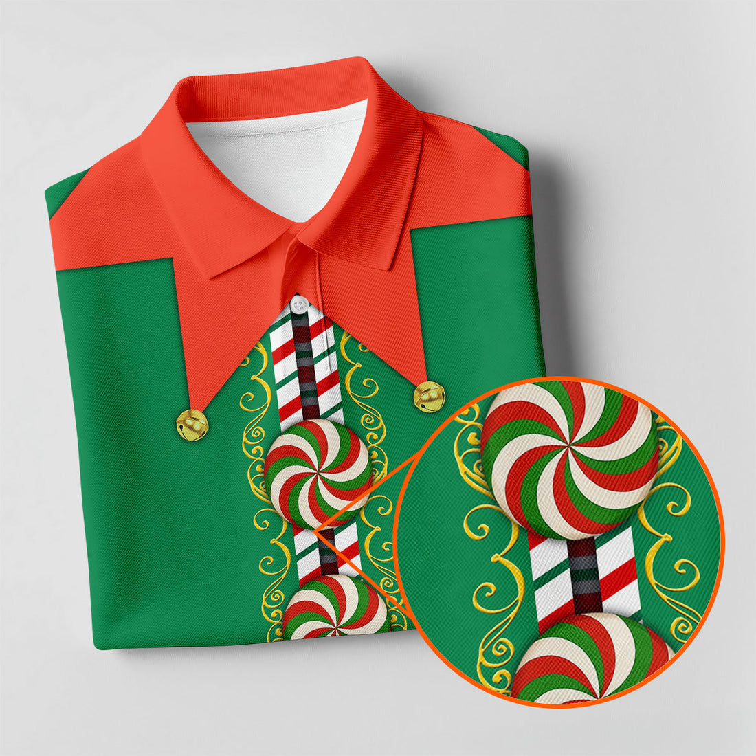 Funny Christmas Elf Golf Tops For Men, Christmas Golf Shirt, Polo Shirts For Men, Christmas Golf Shirt