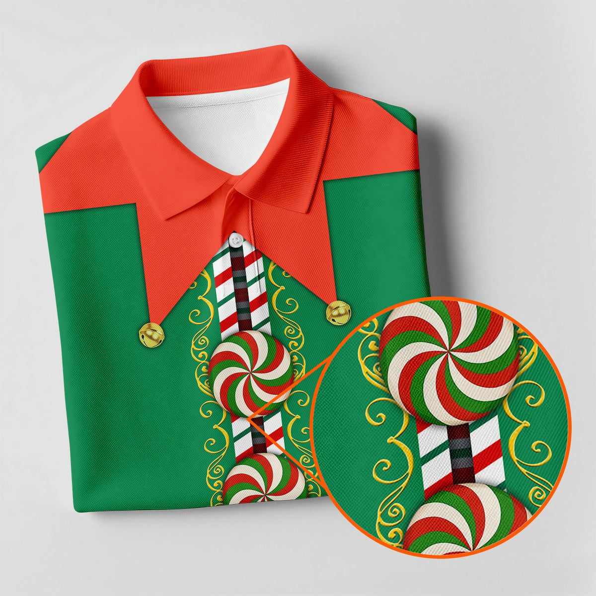 Funny Christmas Elf Golf Tops For Men, Christmas Golf Shirt, Polo Shirts For Men, Christmas Golf Shirt