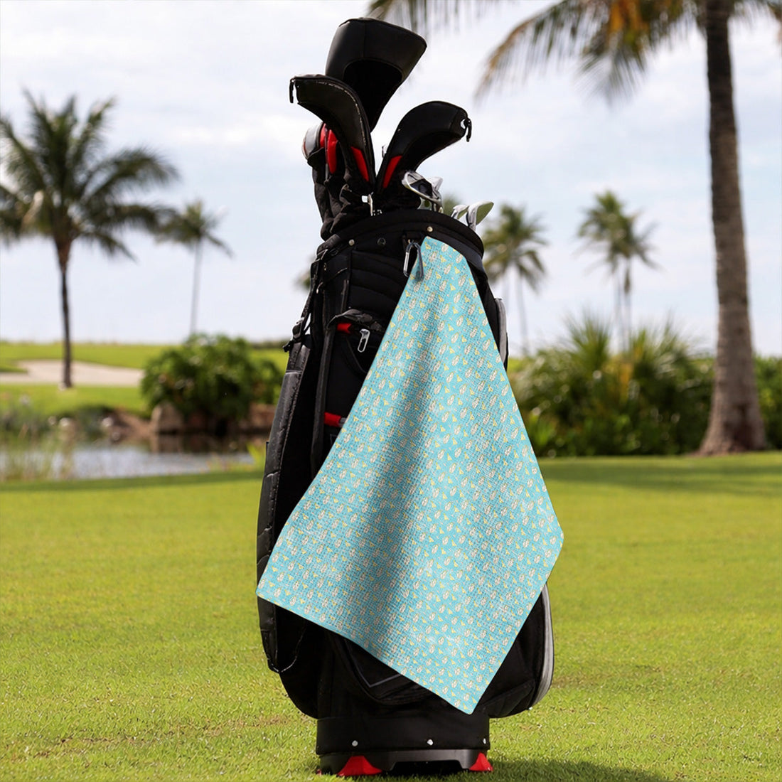 Golf & Margarita Pattern Golf Towels, Margarita Cocktail Golf Towel, Crazy Golf Gift For Golfer