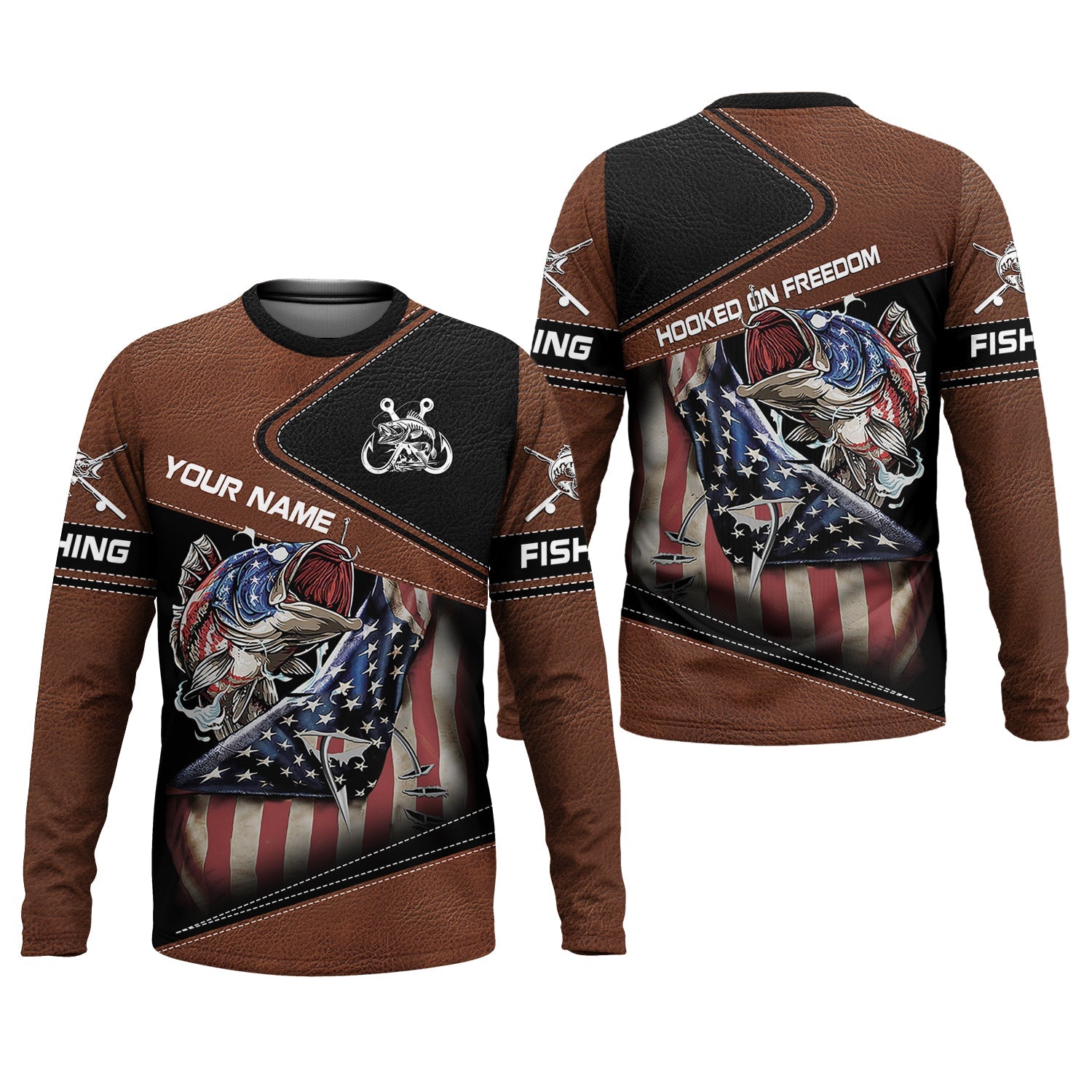 Fishing American Flag UPF Fishing Shirt, Patriotic Fishing Shirt, Men's Fishing Shirts, Gift For Fisherman