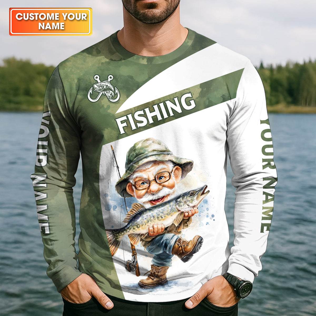 Never Underestimate An Old Man Who Still Goes Fishing Camo Fishing Shirt, Fishing UPF Shirts, Fishing Shirts For Men