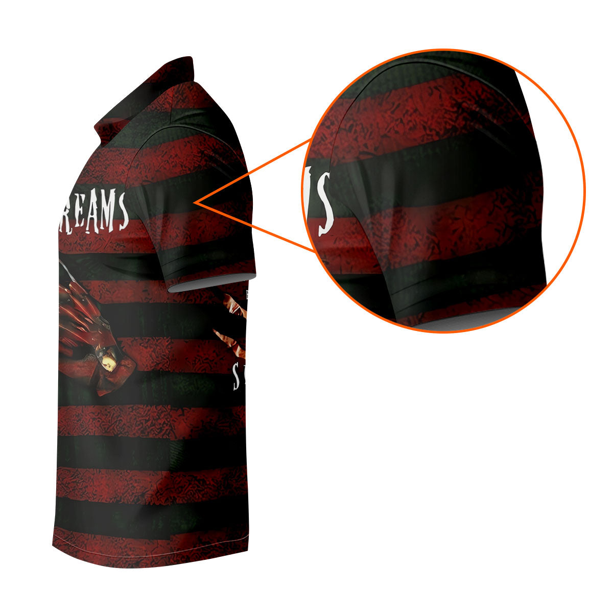 Sweet Dreams Freddy Horror Character Golf Polo Shirt, Ladies Golf Shirts, Women's Golf Polo