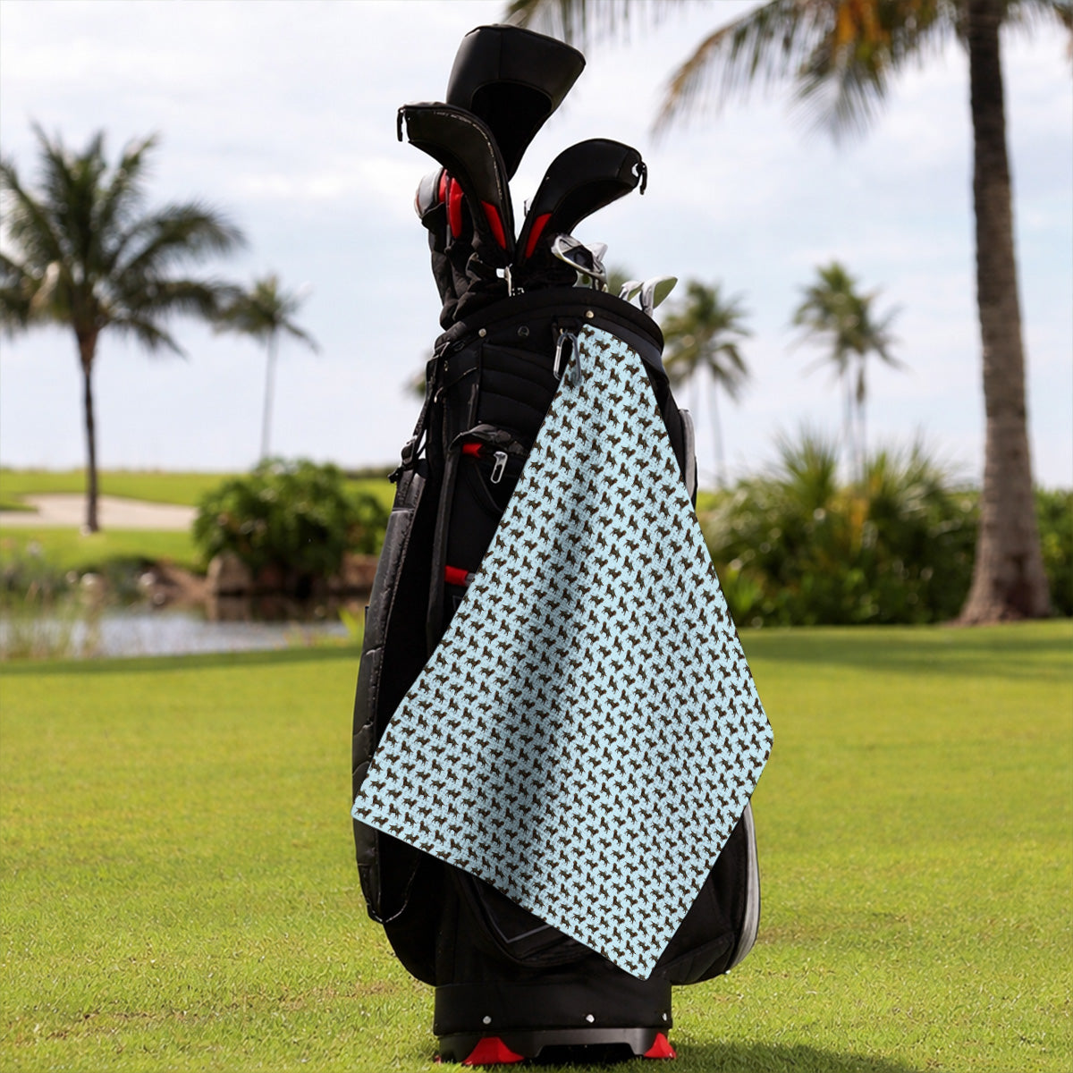 Chocolate Labrador Golf Towels, Funny Dog Golf Towel, Labrador Lover Gift