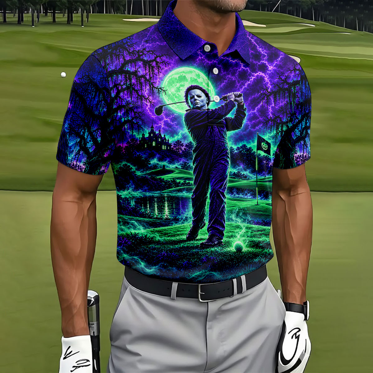 Halloween You Can't Kill The Bogeyman Horror Character Shirt, Mens Polo Shirt, Golf Wear