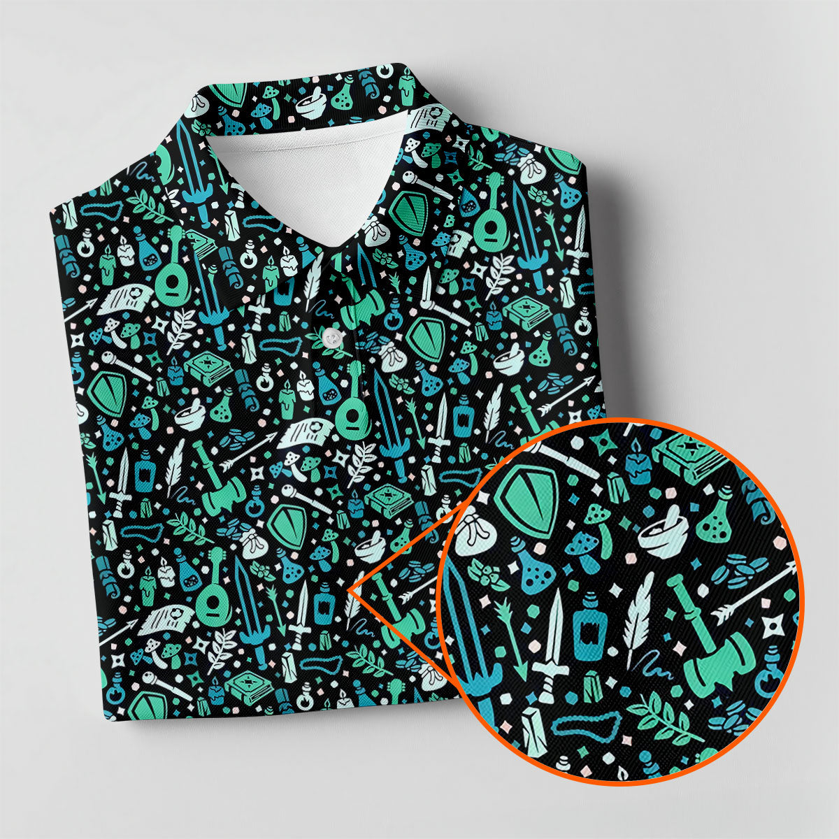 Mystic Items Dragon Game Women's Golf Tops, Women's Polo Shirt, Ladies Golf Shirts