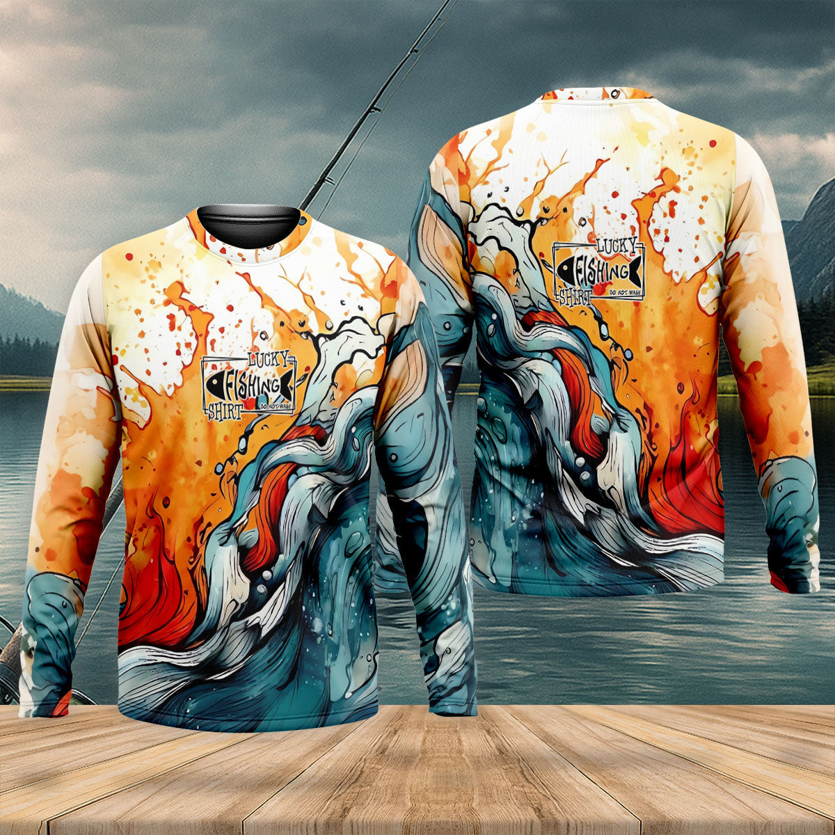 Lucky Fishing Shirt Do Not Wash Great Wave Art Fishing UPF Shirts, Funny Fishing Shirt, Fishing Shirts For Men