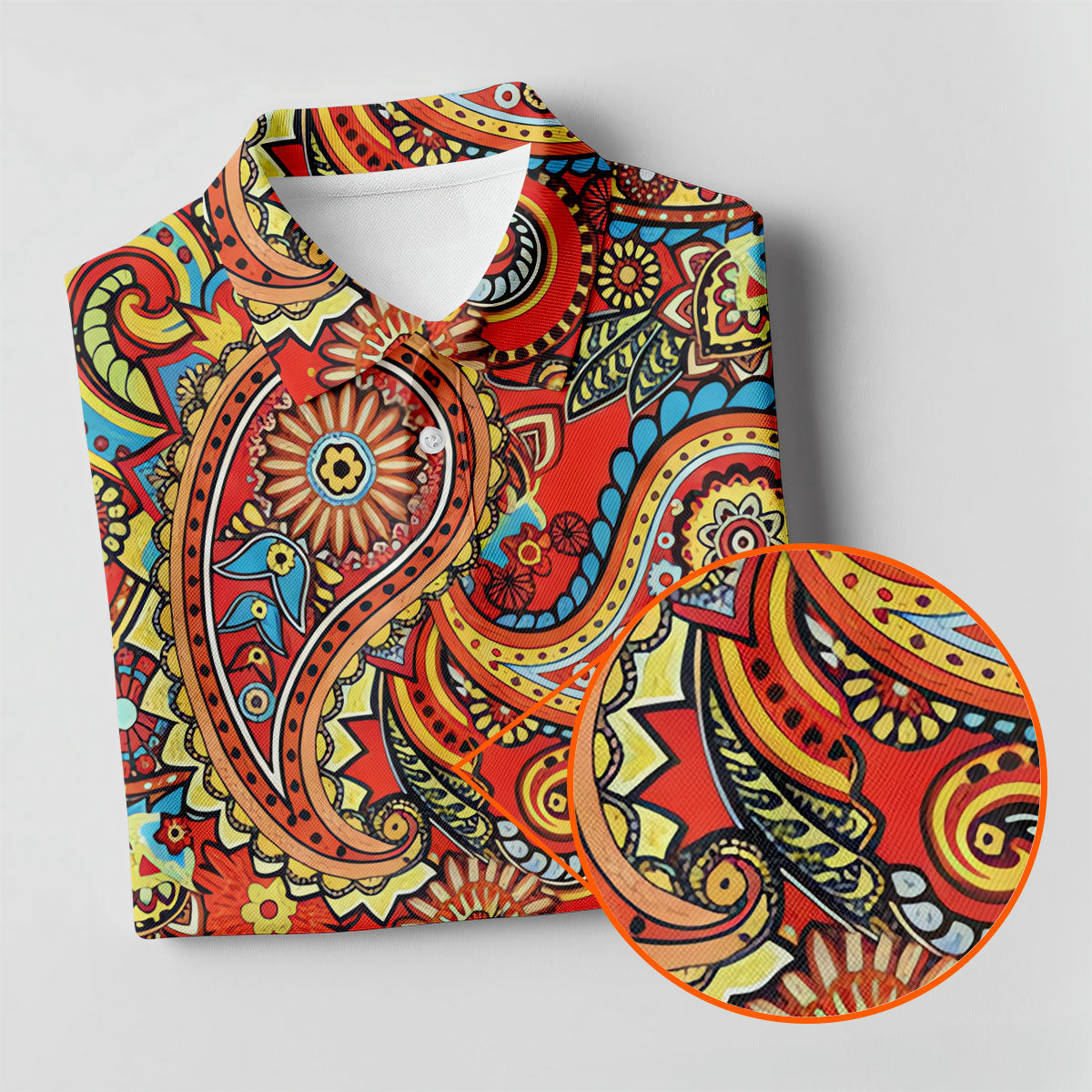 Paisley Design Golf Shirt For Women, Boho Pattern Ladies Golf Shirts, Women's Sleeveless Golf Shirts