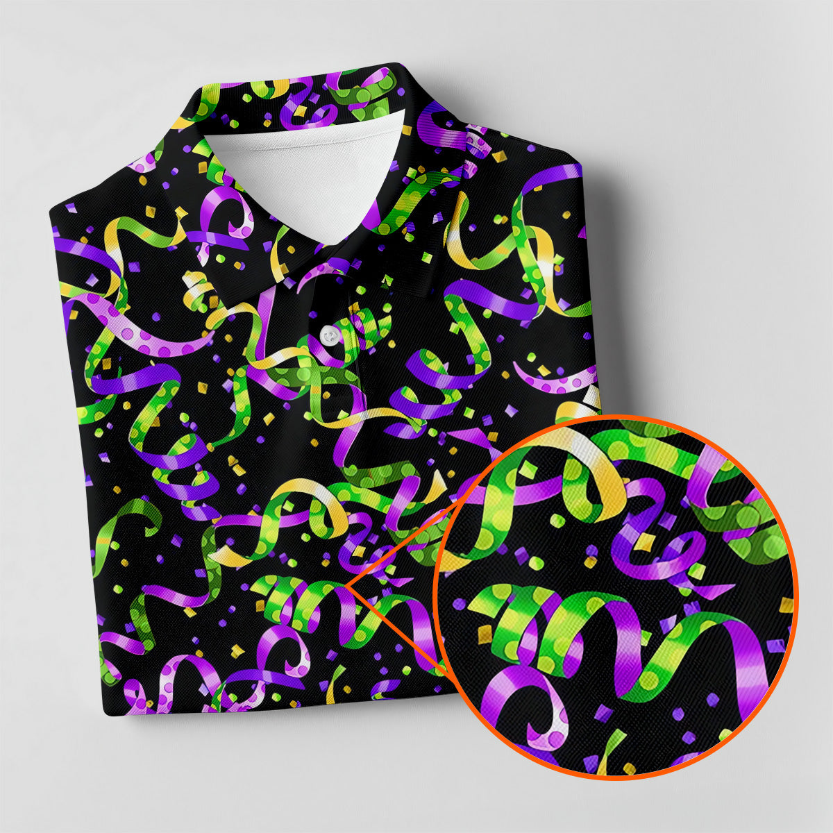 Mardi Gras Carnival Purple Green Gold Women Golf Top, Festive Ladies Golf Tops, Ladies Golf Shirts