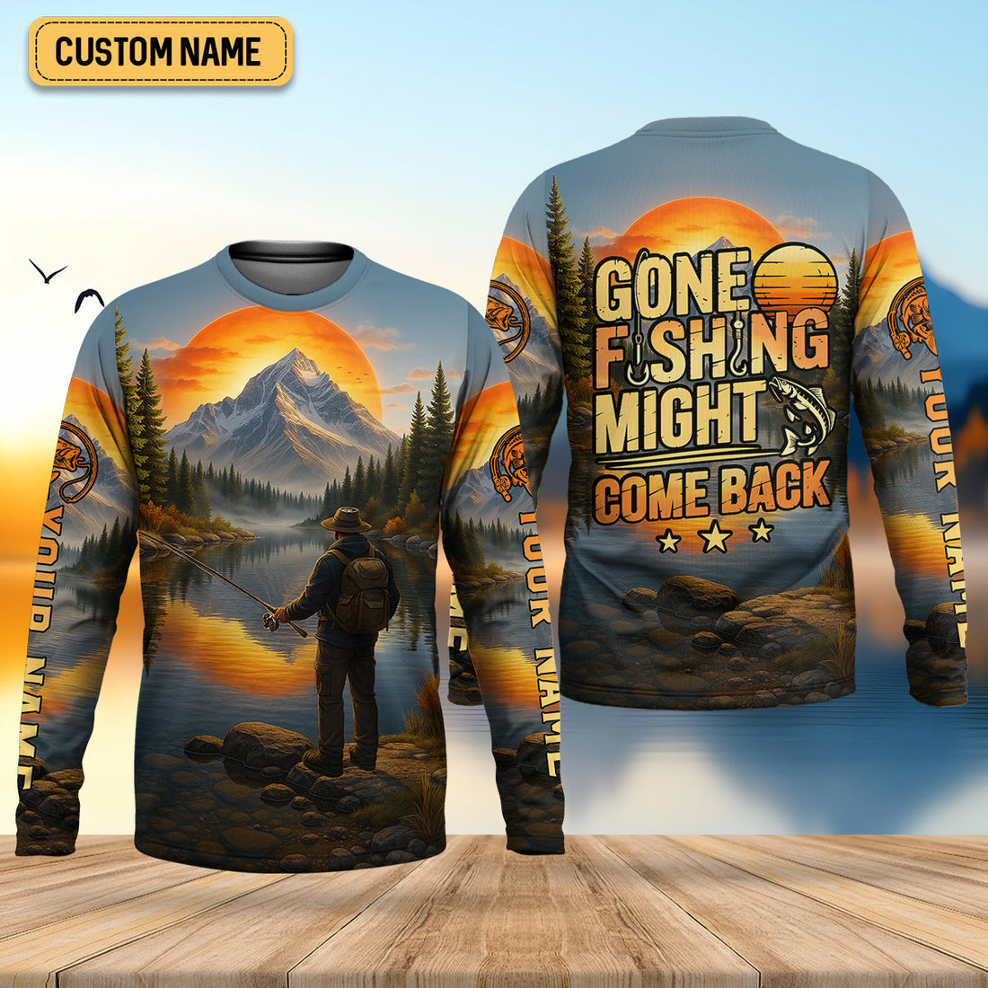 Gone Fishing Might Come Back SPF Shirts, Custom Fishing Shirts, Fishing Shirts For Men, Funny Fisherman Gift