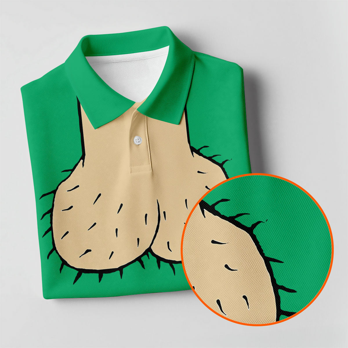 Green Funny Dickhead Faux Chest Golf Shirt, Men's Golf Shirt, Mens Polo Shirts