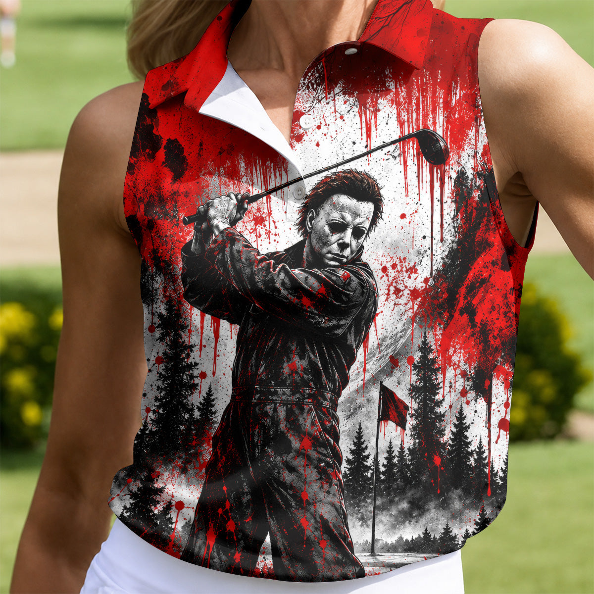 You Can't Kill Bogeyman Halloween Horror Character Polo Shirt, Golf Polo, Womens Golf Tops