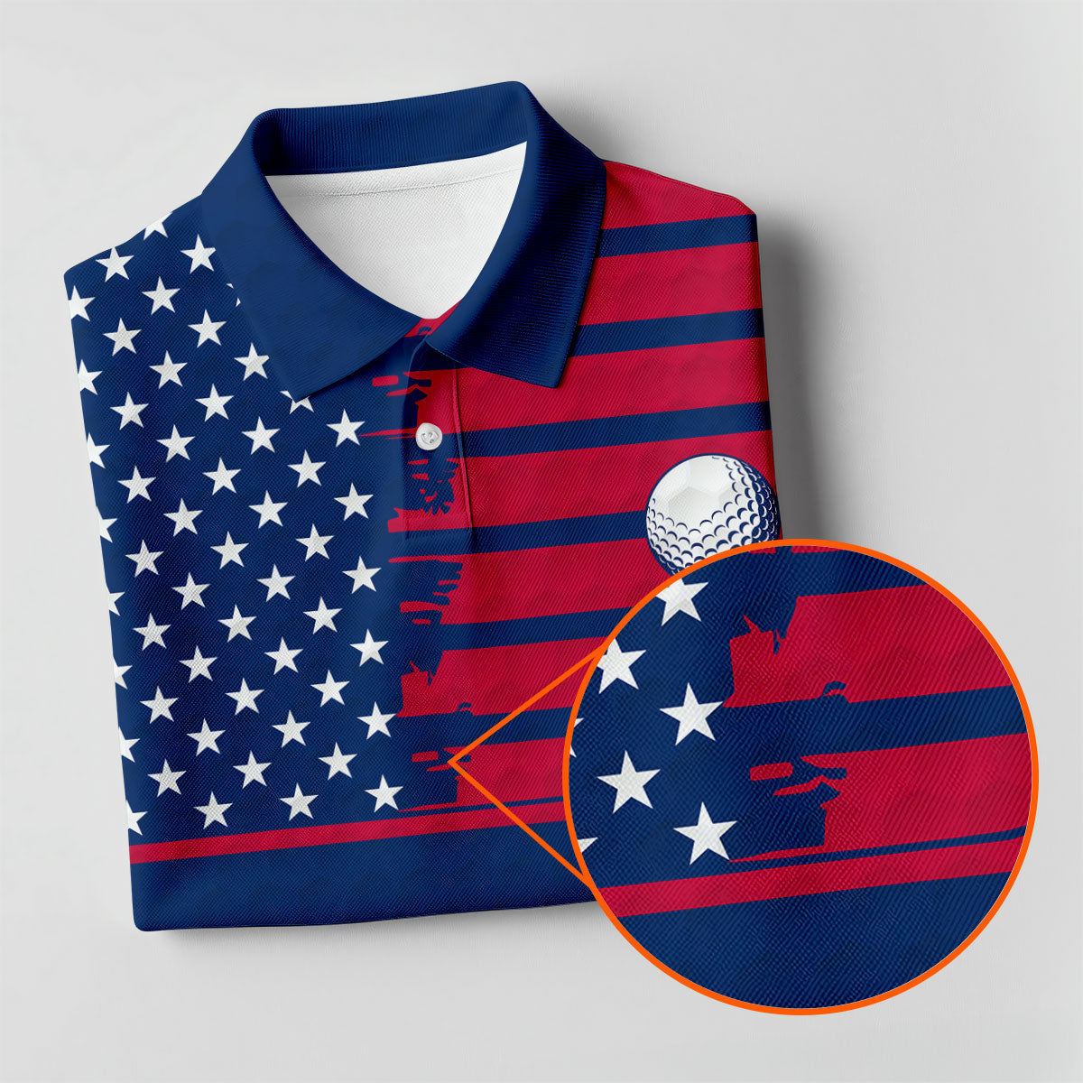 Stop Looking At My Putt US Flag Pattern Funny Golf Shirt, 250 Years 4th Of July Patriotic Golf Shirt For Women