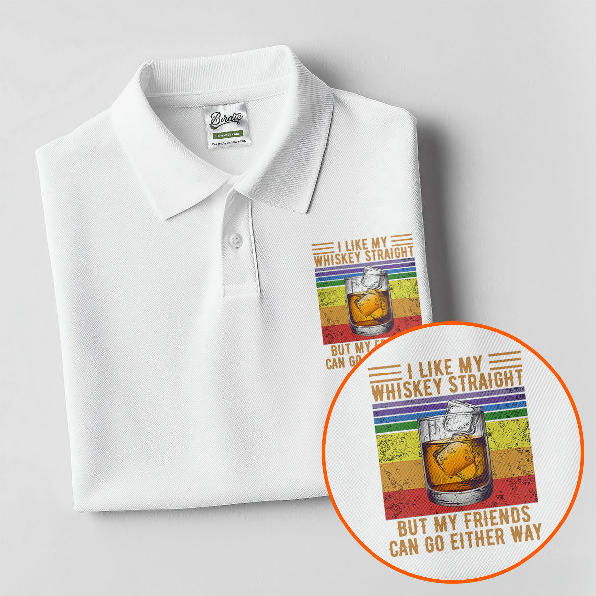 I Like My Whiskey Straight LGBT Pride Month Fun Women's Golf Shirts, LGBT Support Pride Shirt