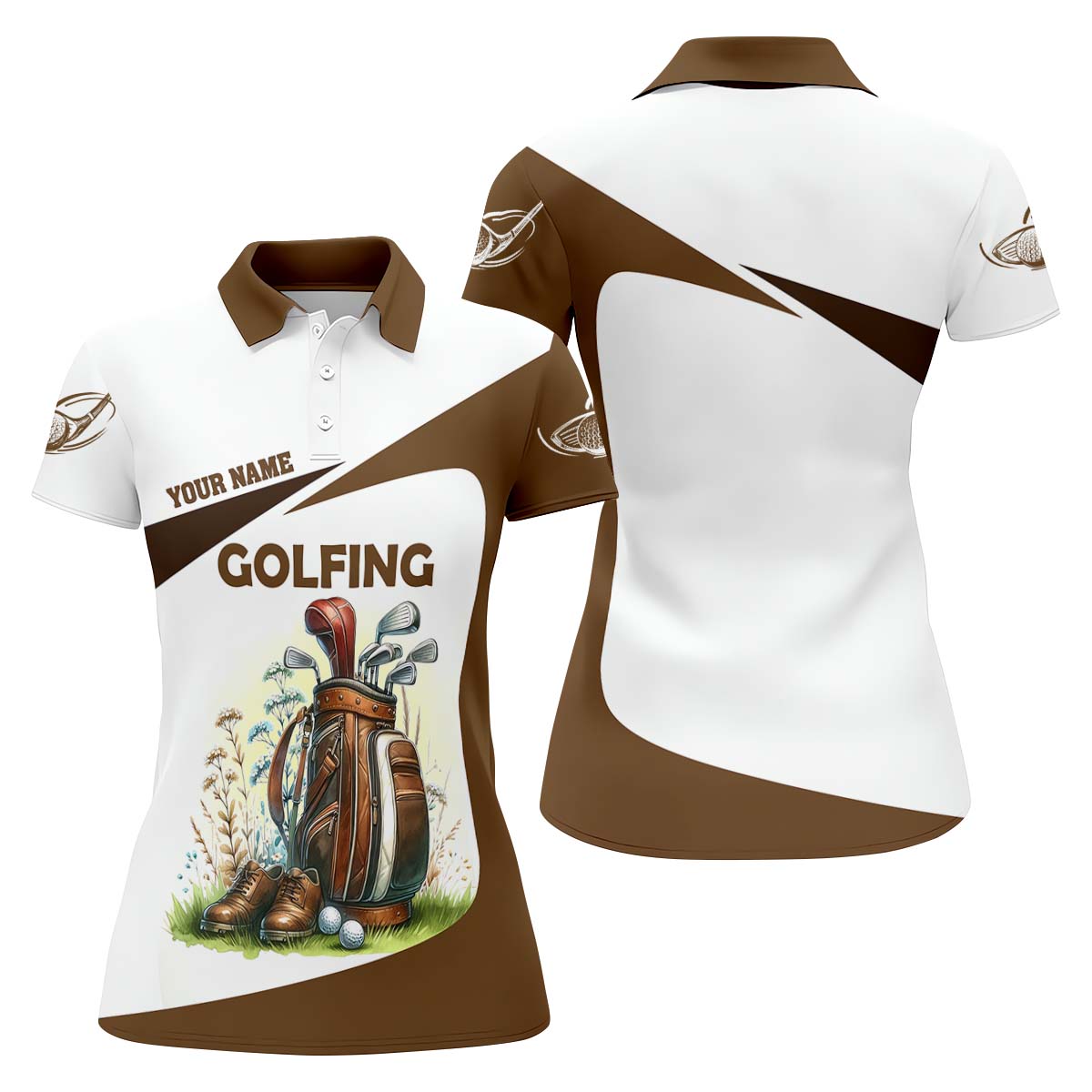 Golfing Fun Womens Golf Shirts, Ladies Sleeveless Tops, Ladies Golf Polos, Cool Golf Gift
