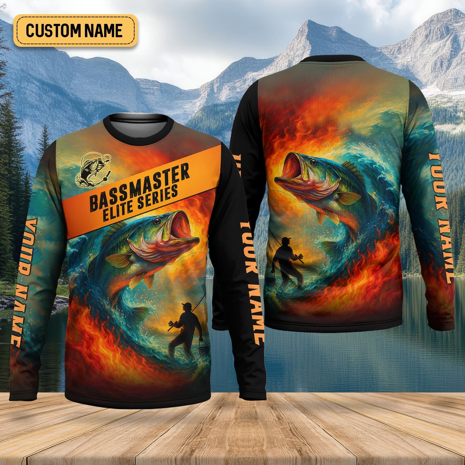 Bass Masters Elite Fishing UPF Shirts, Long Sleeve Fishing Shirts, Fishing Shirts For Men