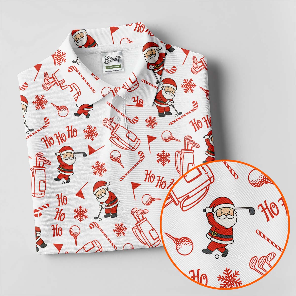 Ho Ho Ho Merry Christmas Funny Print Golf Shirt, Christmas Golf Shirt, Golf Gifts For Women, Fun Golf Shirt