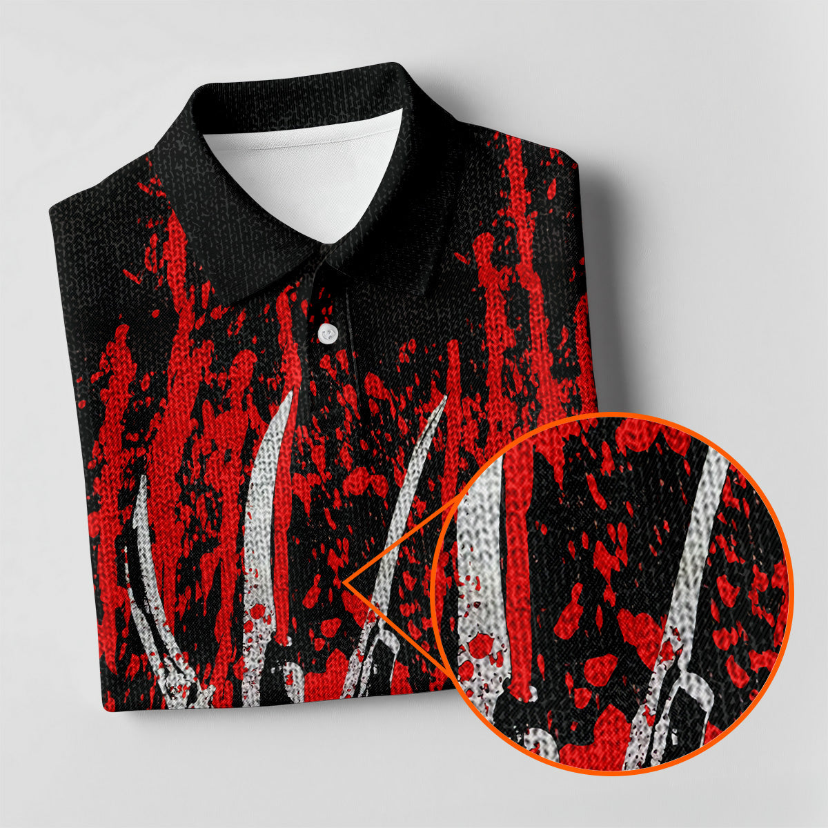Horror Hand Women's Golf Tops, Horror Movie Golf Polos, Halloween Golf Shirt, Gift For Golfer