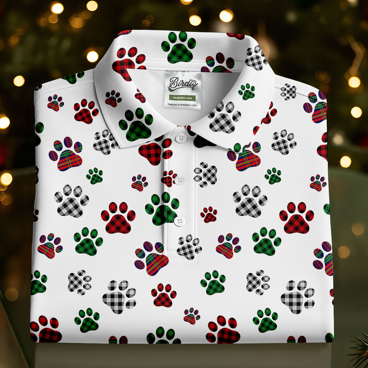 A Heartbeat At My Feet Paw Print Polo ShirtLover Gift, Ladies Golf Shirts, Golf Gifts For Women