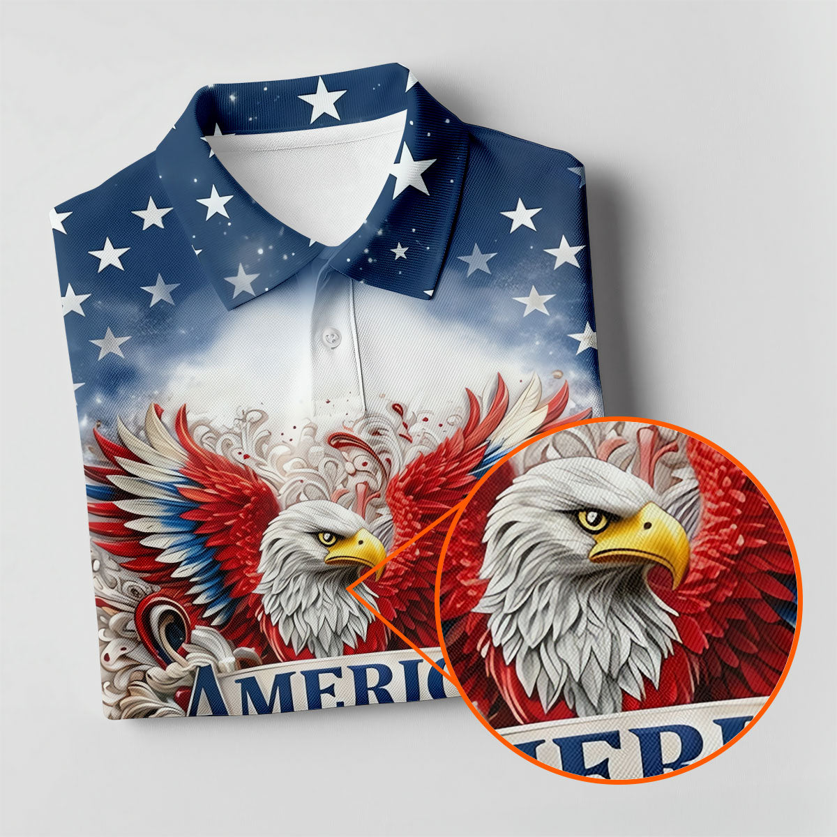 Bald Eagle Red White Blue Patriotic Stars 4th Of July Golf Shirt, 250 Years Golf Shirt For Women