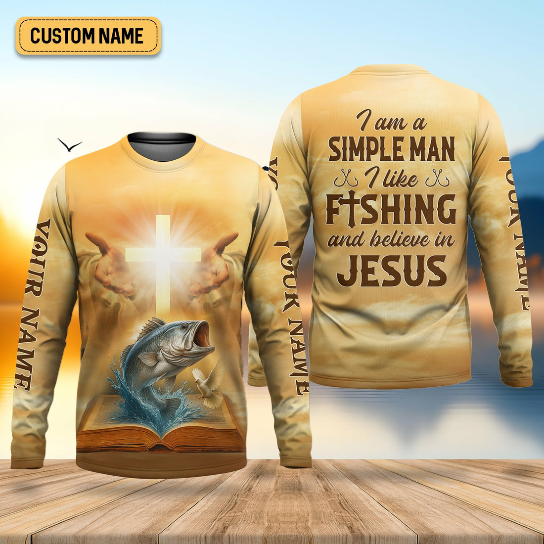 I Like Fishing And Believe In Jesus, Fishing UPF Shirts, Fisherman Gift, Fishing Shirts For Men
