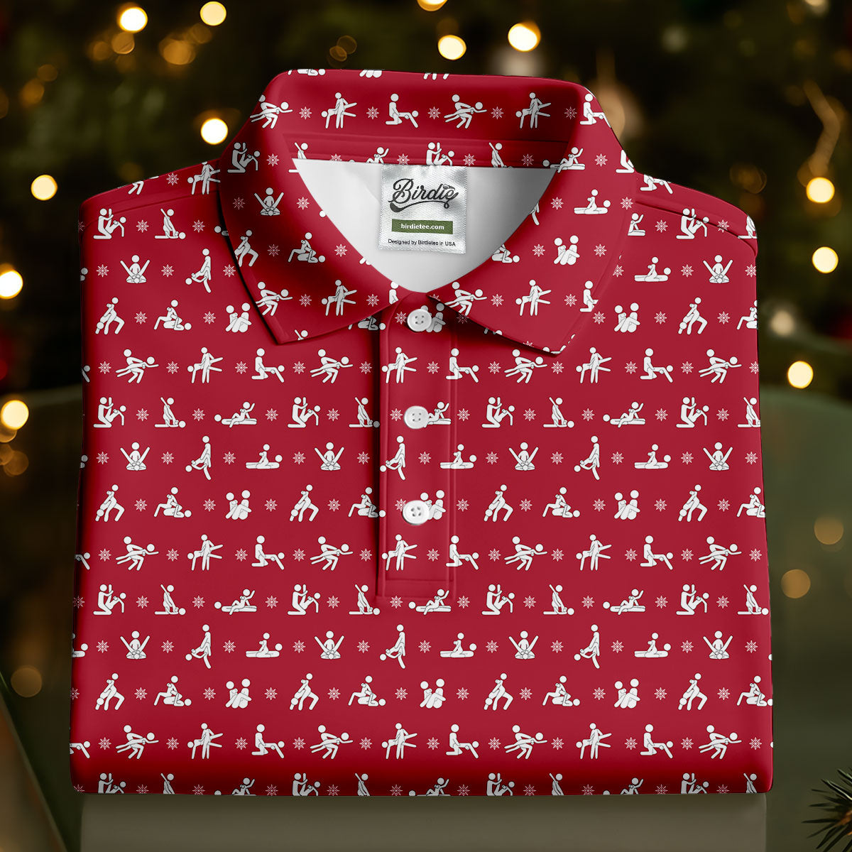 Funny Stick Figure Naughty Couple Red Golf Shirt, Valentines Golf Gift, Ladies Golf Polos, Golf Gifts For Women