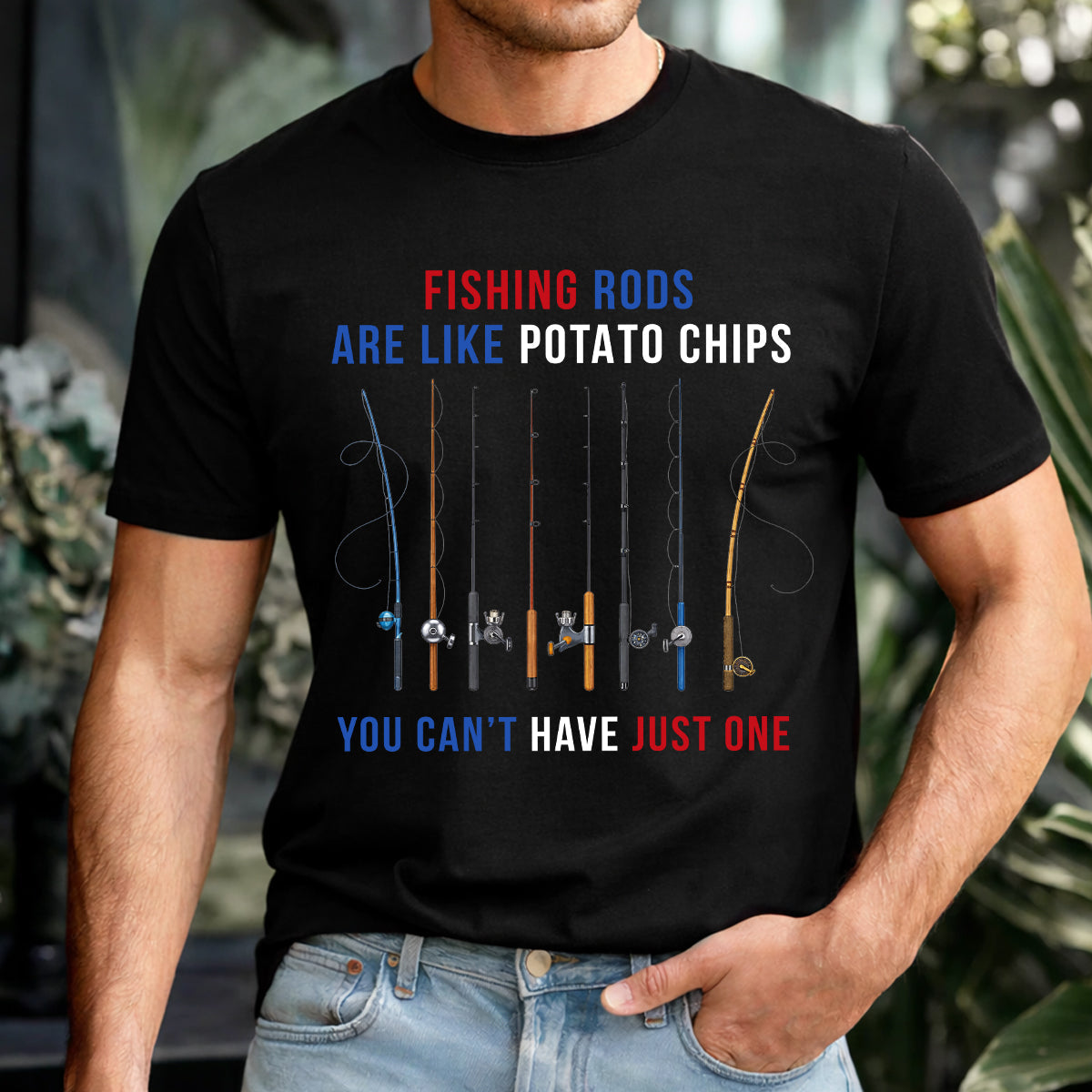 Fishing Rods Are Like Potato Chips Patriotic 4th Of July Funny Fishing Shirt, 250 Years Fishing Shirts For Men