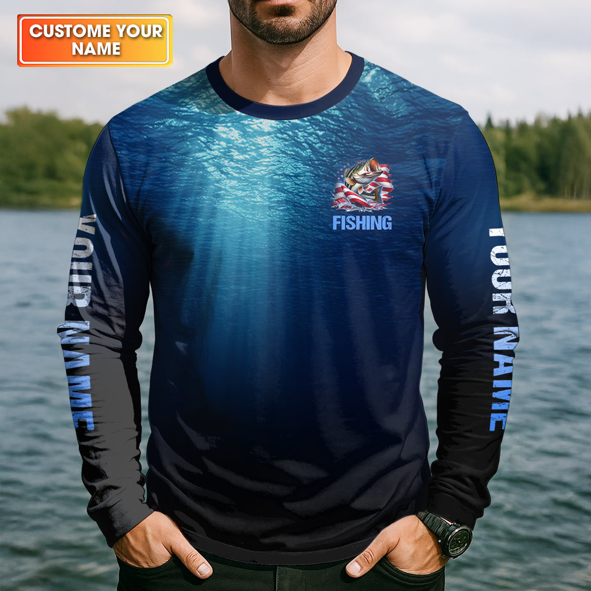 Make Fishing Great Again, Personalized Fishing Shirt, Fishing UPF Shirts, Funny Fisherman Gift