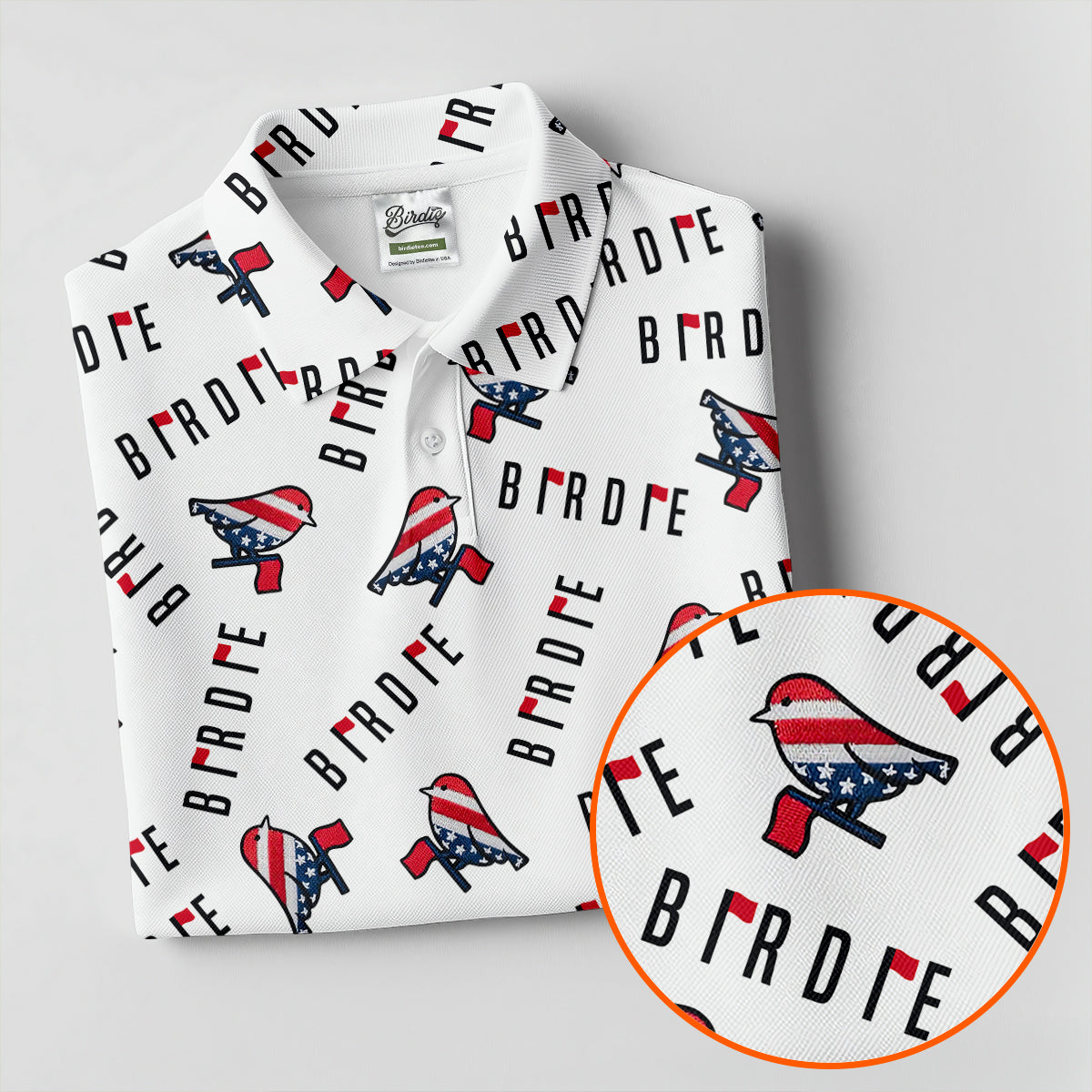 American Flag Pattern Patriotic 4th Of July Ladies Golf Shirts, 250th Anniversary Golf Shirt For Women
