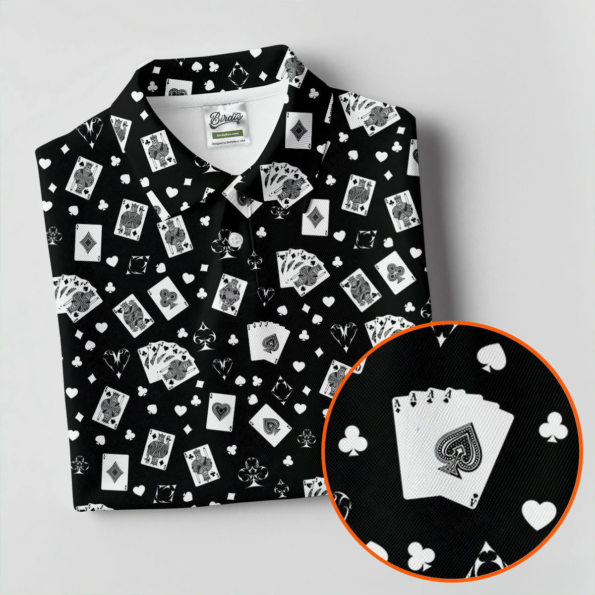 Casino Cards Black Golf Shirt, Golf Shirt For Women, Ladies Golf Shirts, Fun Women's Golf Shirts